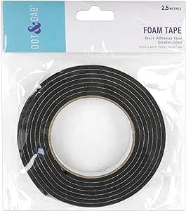 2 for 1 offer - Dot & Dab Foam Tape 18mm x 2.5m x 4mm Black (DDADH026)