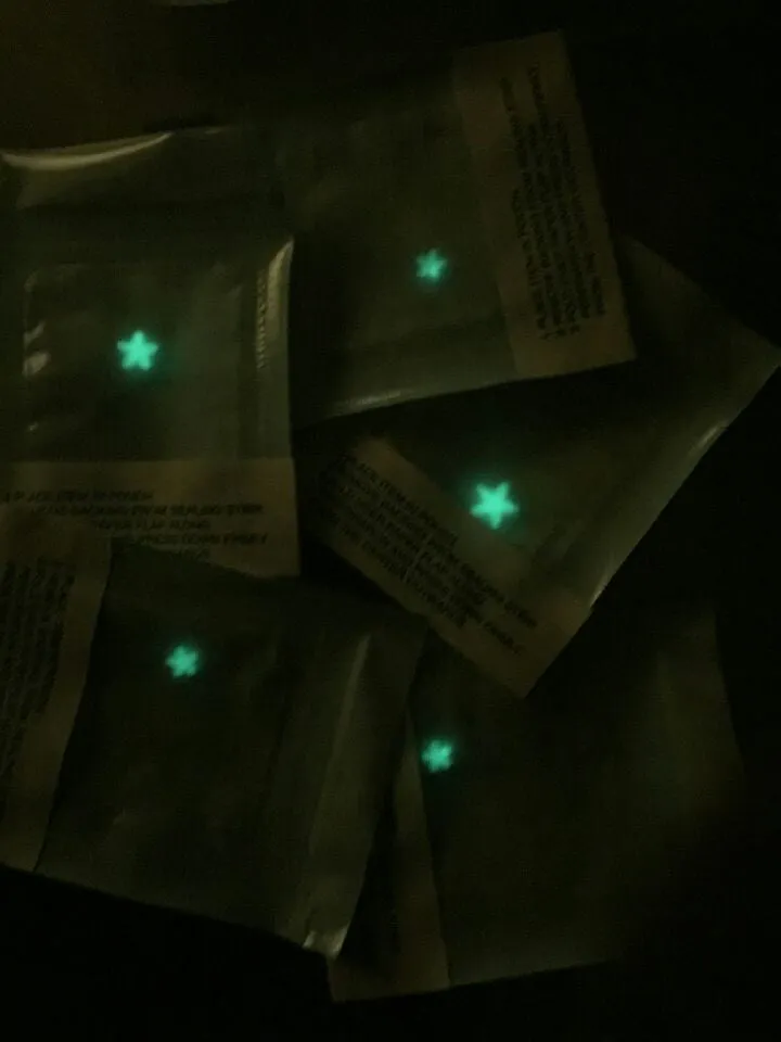 7.11mm x 1.59mm Miniature Glow in the Dark Star
