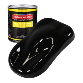 Boulevard Black Acrylic Enamel Auto Paint - Gallon Paint Color Only - Professional Single Stage Gloss Automotive Car Truck Equipment Coating, 2.8 VOC