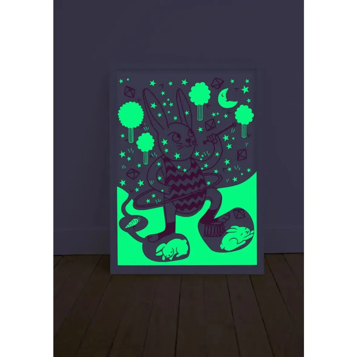 Bunny Glow in the Dark Poster