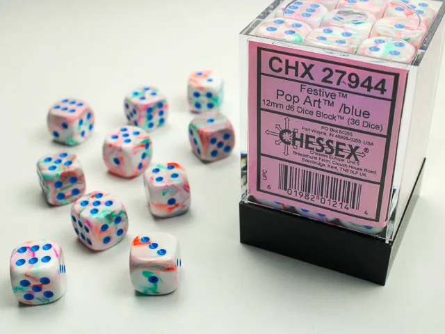 Chessex 12mm d6 Dice Block (36)