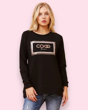 Coco Long Sleeve Tee - Black
