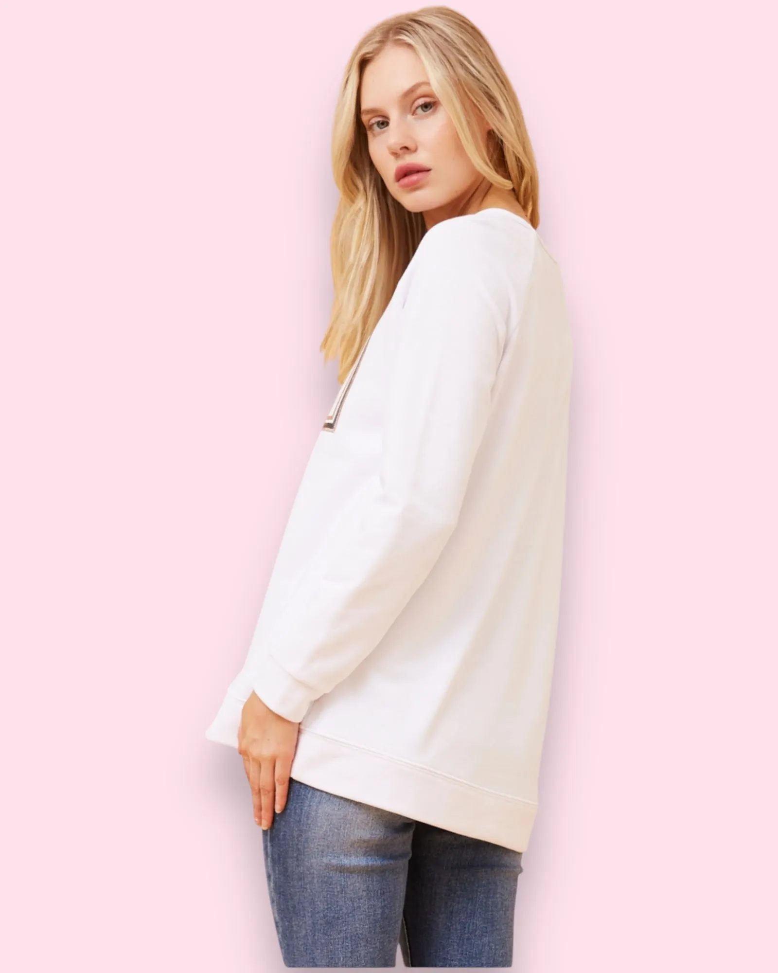 Coco Long Sleeve Tee - White