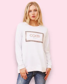 Coco Long Sleeve Tee - White