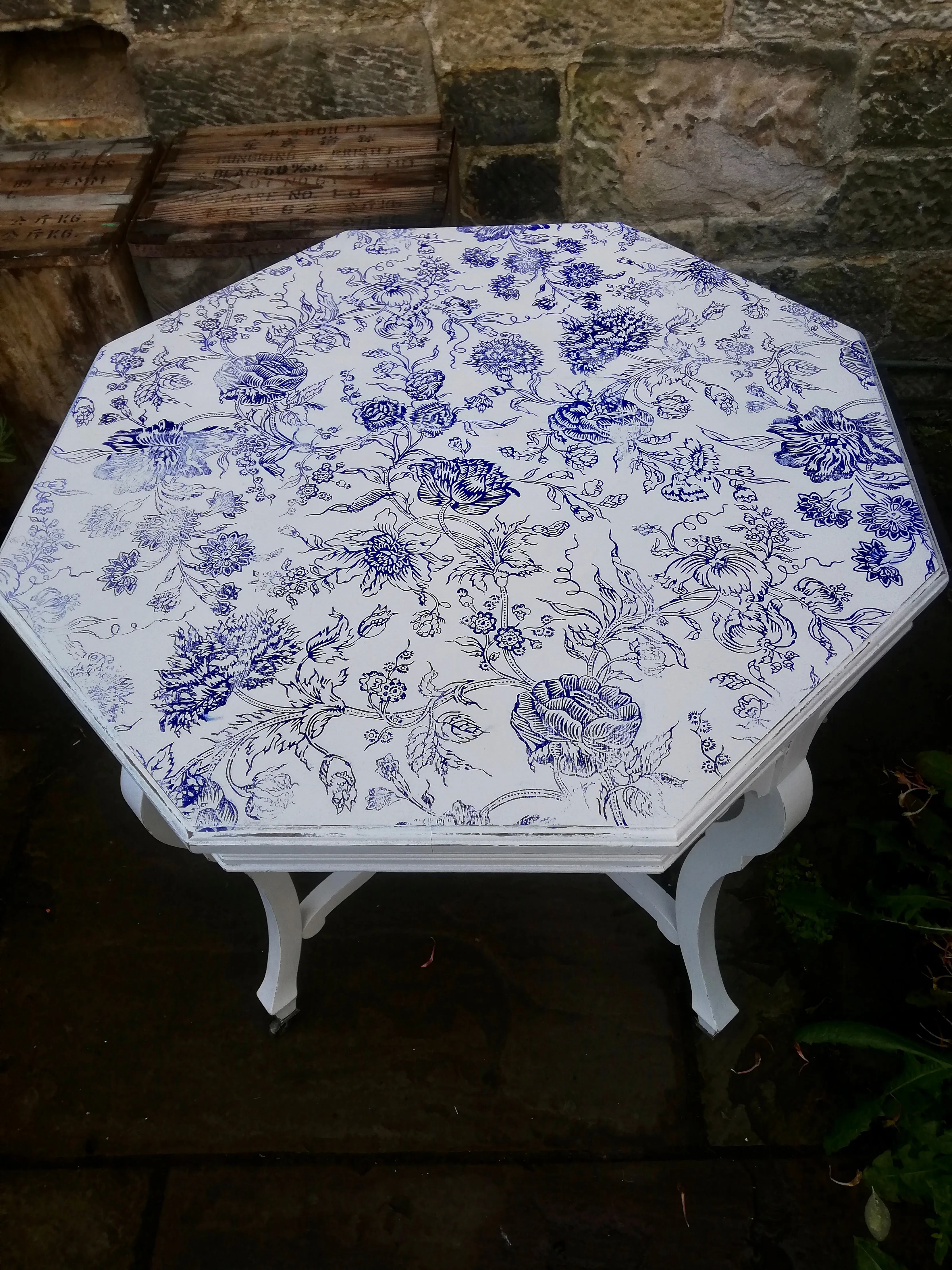 commission for Nicola Vintage octagonal table