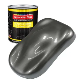 Dark Charcoal Metallic Acrylic Enamel Auto Paint - Gallon Paint Color Only - Professional Single Stage Automotive Car Truck Equipment Coating, 2.8 VOC