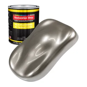 Firemist Pewter Silver Acrylic Enamel Auto Paint - Gallon Paint Color Only - Professional Single Stage Automotive Car Truck Equipment Coating, 2.8 VOC
