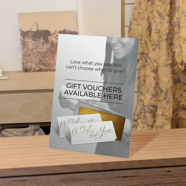 Gift Voucher Card and Envelope - Gold (Pack of 25)