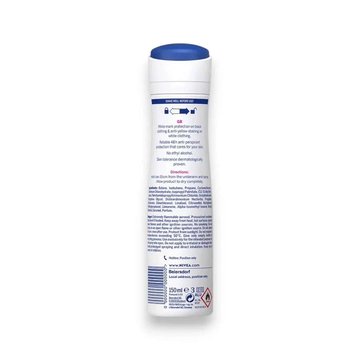 Nivea Invisible Antiperspirant Deodorant Spray 150ml