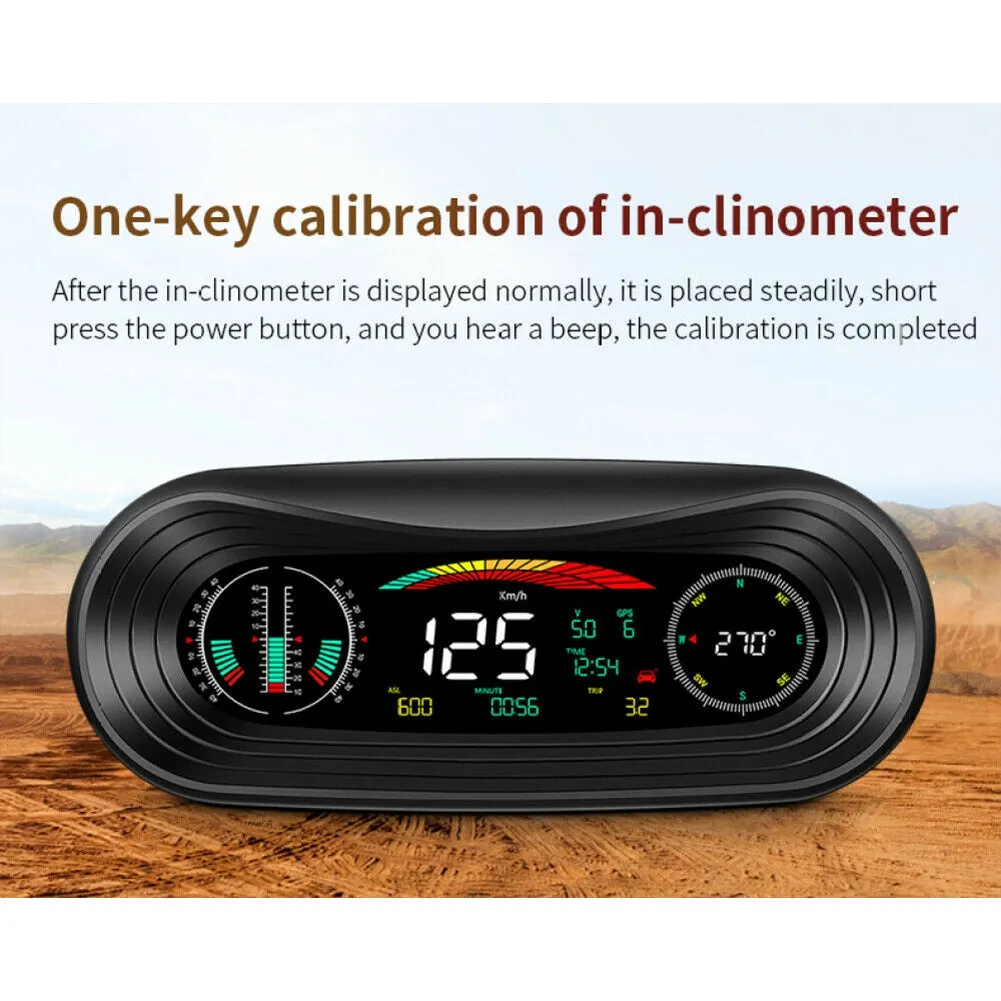 P18 Car  Hud  Head-Up  Display Portable Off-road Level Slope