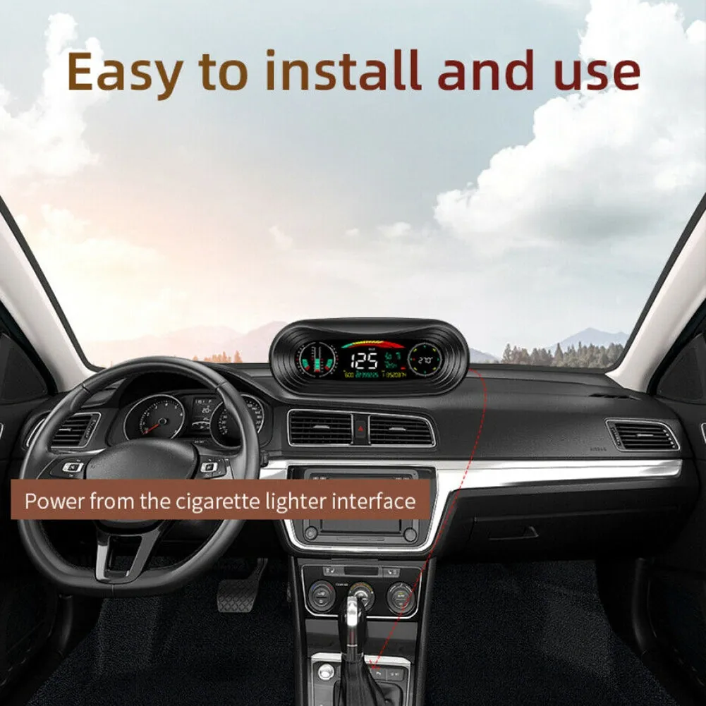 P18 Car  Hud  Head-Up  Display Portable Off-road Level Slope