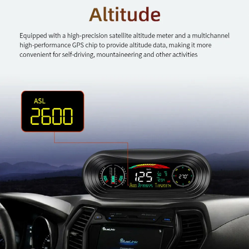 P18 Car  Hud  Head-Up  Display Portable Off-road Level Slope