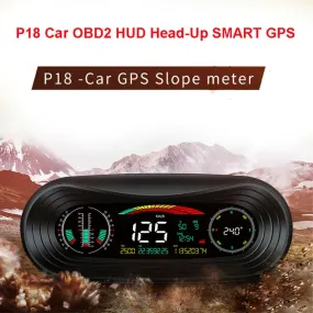 P18 Car  Hud  Head-Up  Display Portable Off-road Level Slope