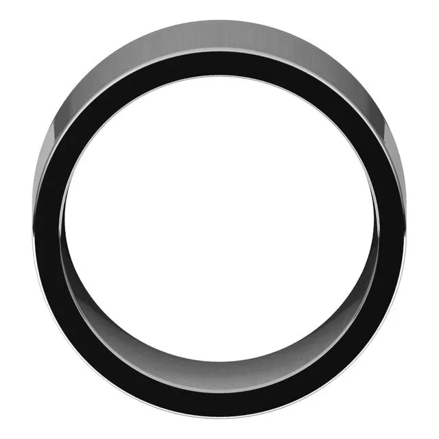 Palladium Flat Comfort Fit Wedding Band, 12 mm Wide