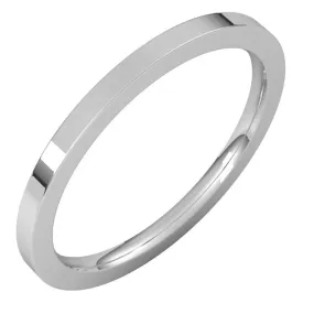 Palladium Flat Comfort Fit Wedding Band, 1.5 mm Wide