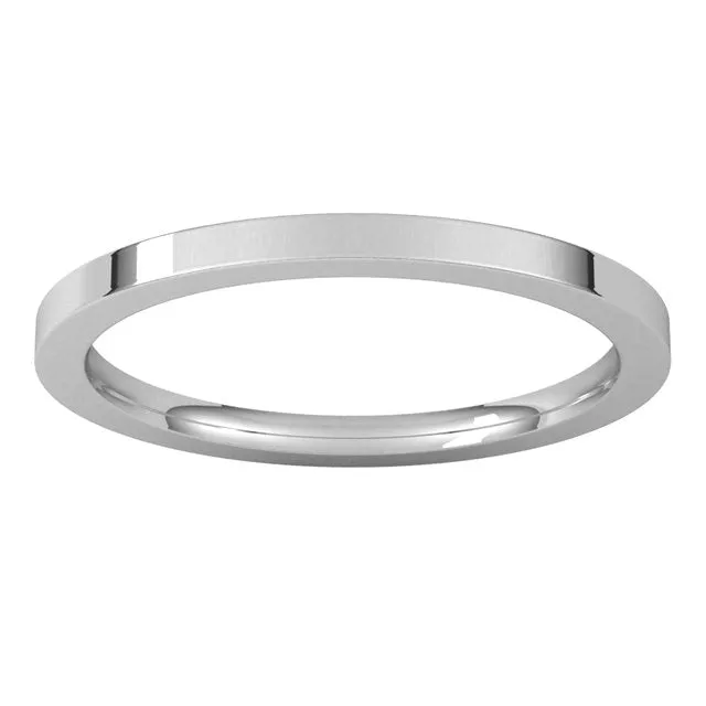 Palladium Flat Comfort Fit Wedding Band, 1.5 mm Wide