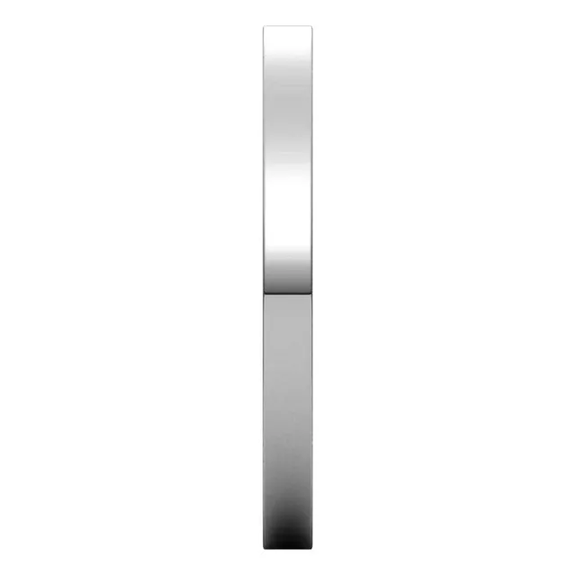 Palladium Flat Comfort Fit Wedding Band, 2 mm Wide