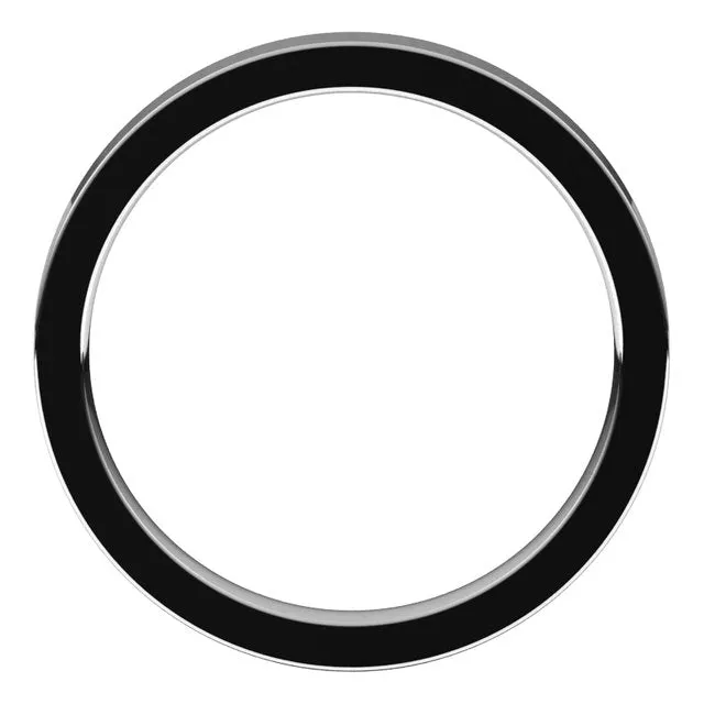 Palladium Flat Comfort Fit Wedding Band, 2.5 mm Wide