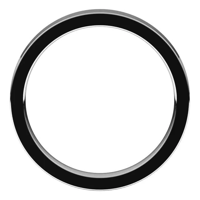 Palladium Flat Comfort Fit Wedding Band, 3 mm Wide
