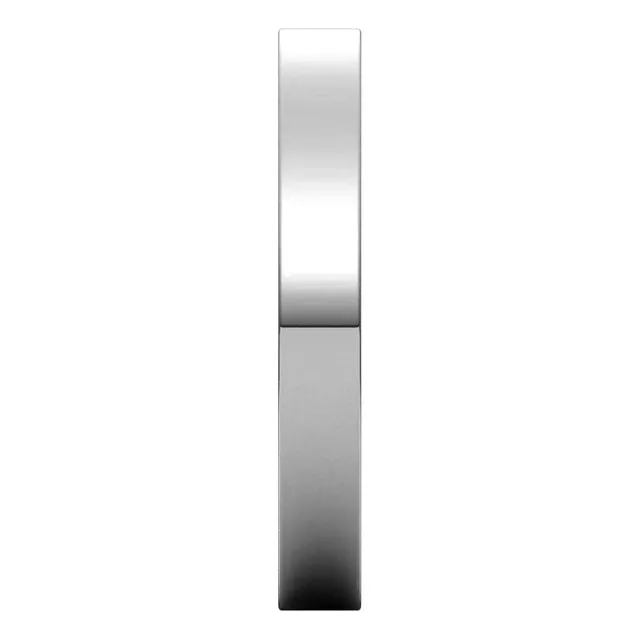Palladium Flat Comfort Fit Wedding Band, 3 mm Wide