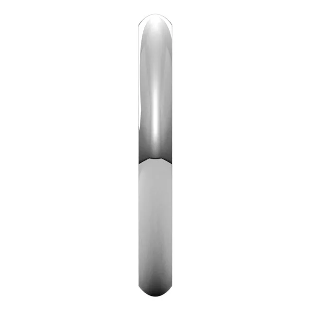 Platinum Domed Comfort Fit Wedding Band, 2.5 mm Wide