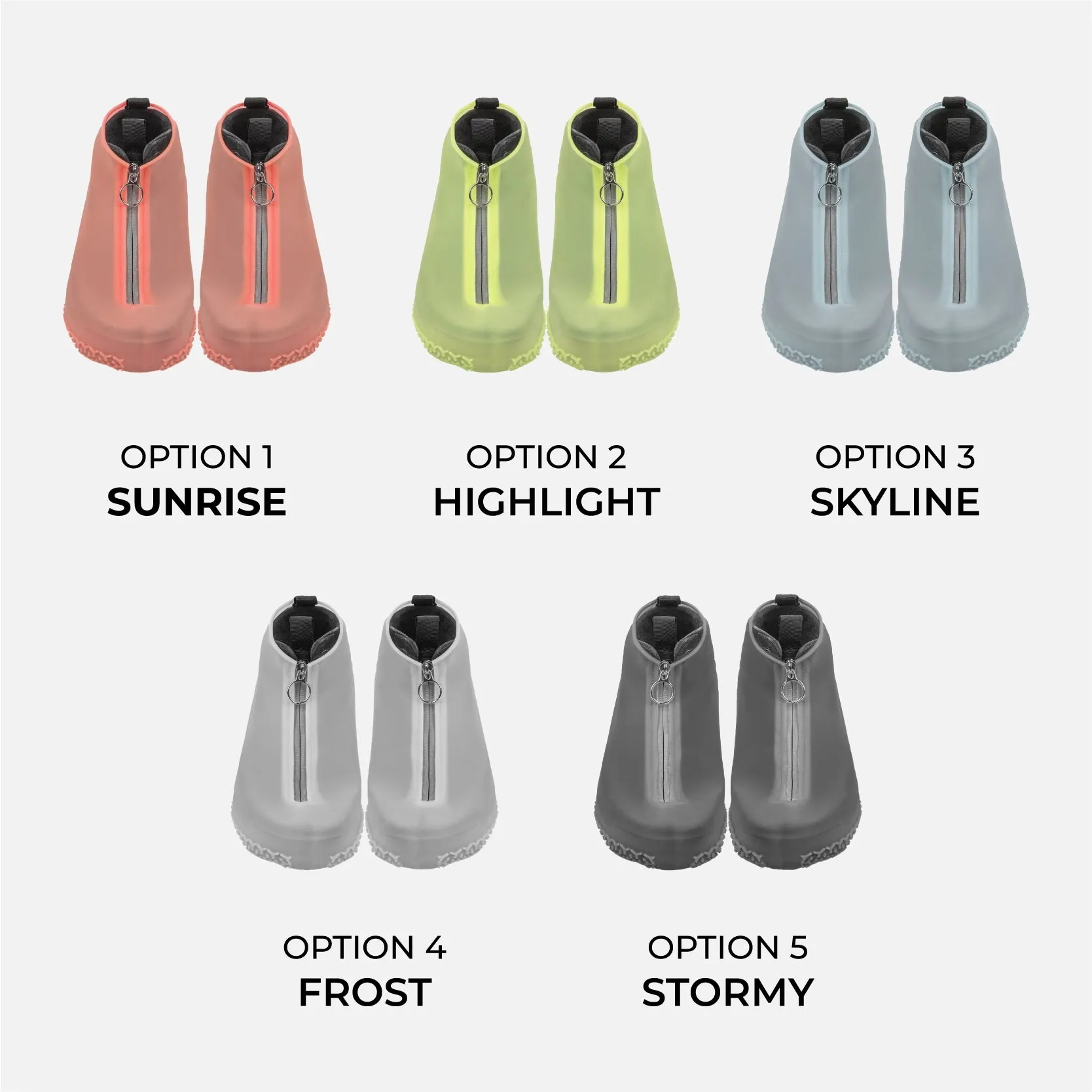 Shoe Covers - Premium Quality, WaterProof Silicone, Durable, Reusable and Ultra Elastic. Non-Slip, Flexible and Easy To Clean. 5 Colours